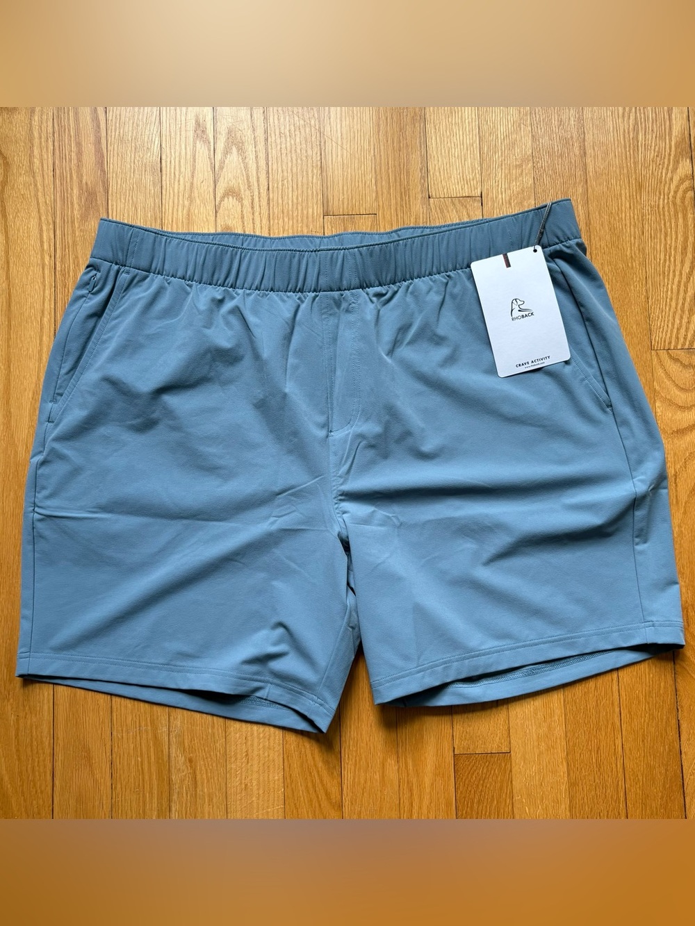 NWT Rhoback Men's Performance Everyday Shorts 3XL XXXL Cadet Blue NEW